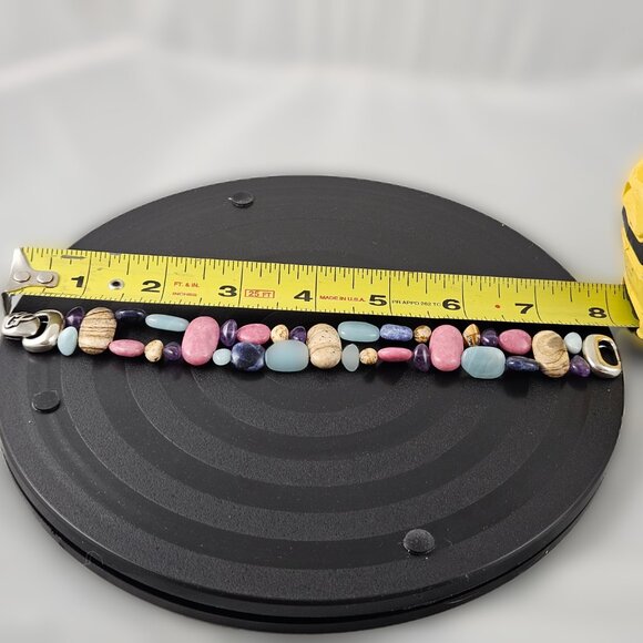 Carolyn Pollack American West 925 SS Gemstone Bracelet Signed - Picture 9 of 10